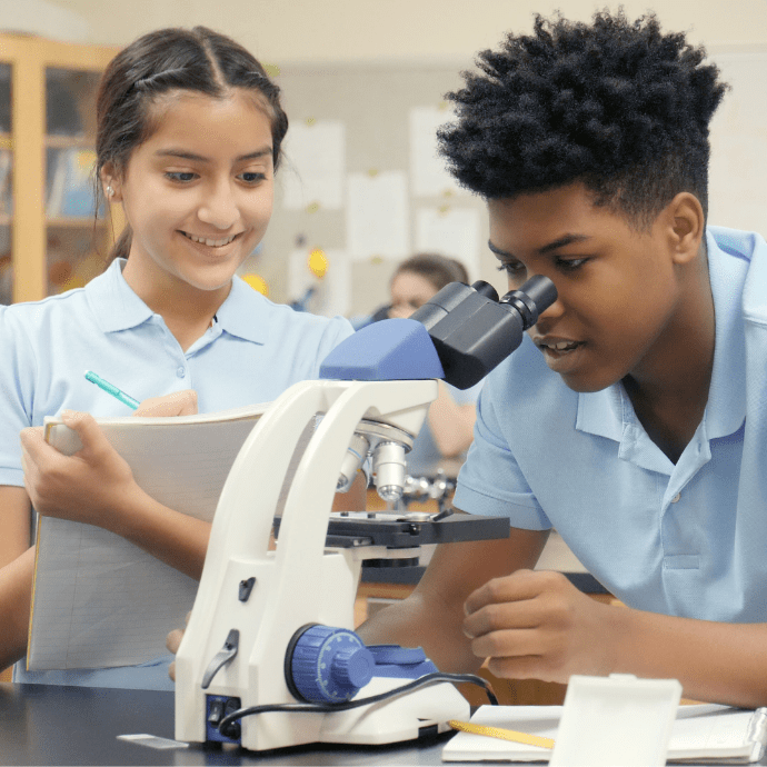 School Children in a science lab
