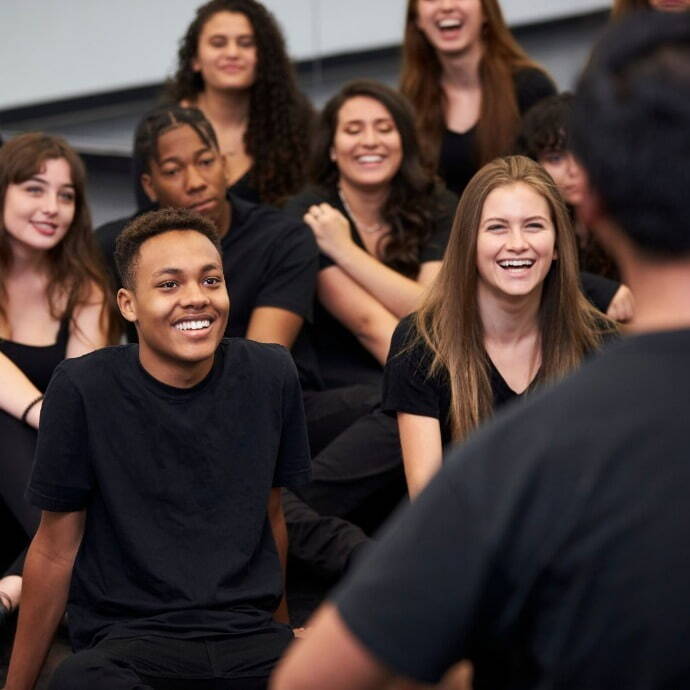 Drama students in class
